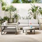 Portside Outdoor Sofa (75&quot;), Lounge Chair &amp; Concrete Coffee Table Set