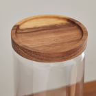 Acacia Wood Lidded Glass Containers