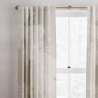 Cotton Canvas Etched Cloud Curtains (Set of 2) - Stone Gray