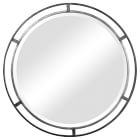Round Floating Iron Frame Mirror