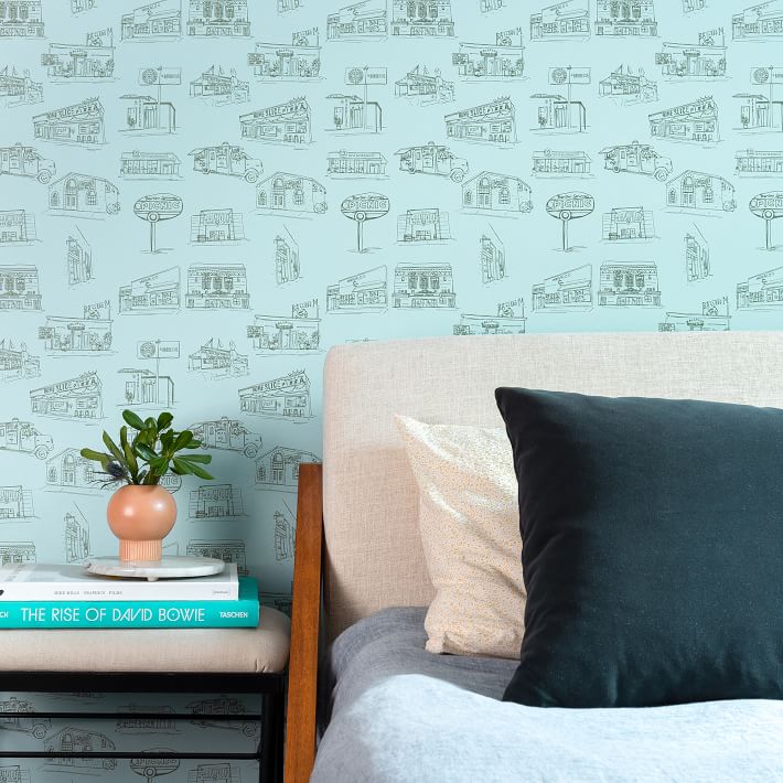 West Elm Mej Mej Away We Go Removable Wallpaper Kit, West Elm