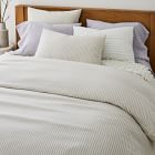 European Flax Linen Classic Stripe Duvet Cover & Shams | West Elm