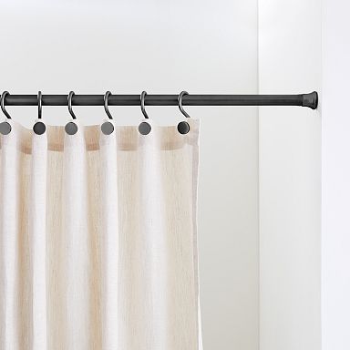 Modern Shower Curtain Ring, Chrome, Set of 12, West Elm