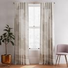 Cotton Canvas Etched Cloud Curtains (Set of 2) - Stone Gray