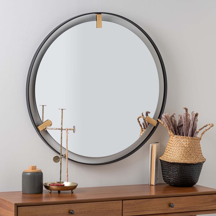 Timeless Metal Frame Round Wall Mirror 