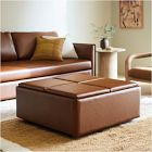 Bowman Leather Storage Ottoman