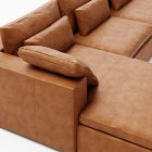 Harmony Modular Leather 3-Piece U-Shaped Chaise Sectional (158&quot;)