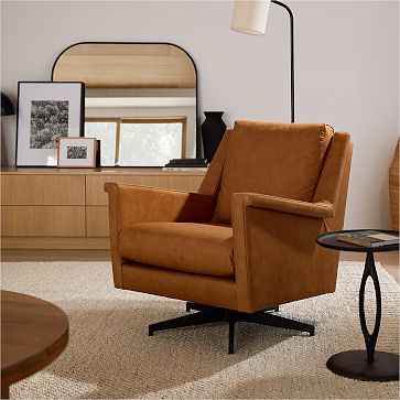 West elm swivel discount recliner