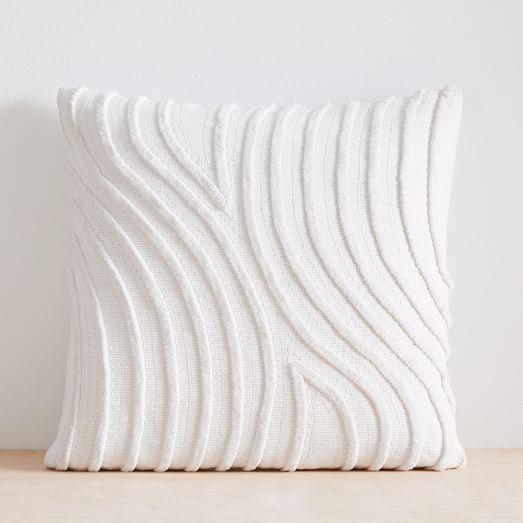 White textured pillow outlet cover