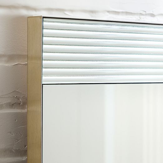 Textured Cut Glass Wall Mirror | West Elm - Home Textured Glass Wall Mirrors Sale