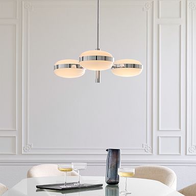 Modern Brass Gold Island Chandelier Light 3-Light Round Chandelier Light  with Ceramic Flowers