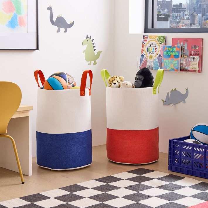 Canvas Colourblock Baskets West Elm