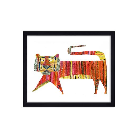 Striped Tiger Framed Wall Art West Elm