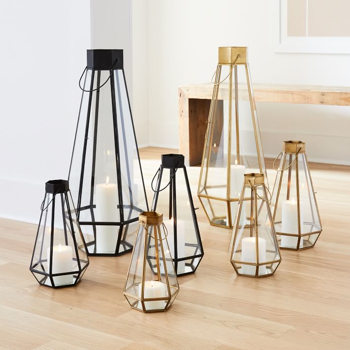 Faceted Glass &amp; Metal Lanterns
