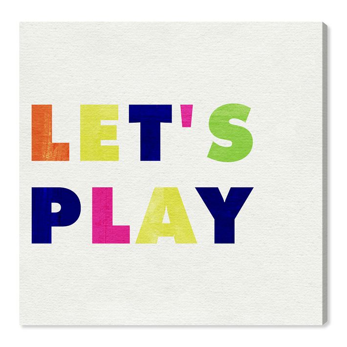 Let's Play Colorful Quote Canvas Wall Art