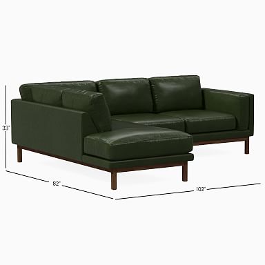 West elm dekalb on sale leather sofa