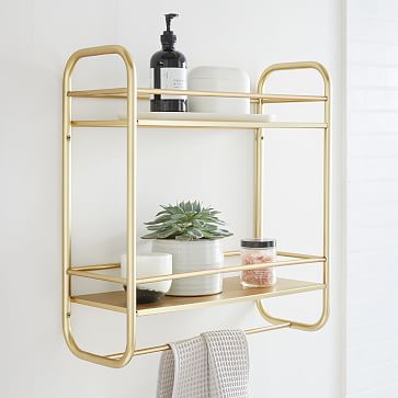 Metal wall on sale storage rack