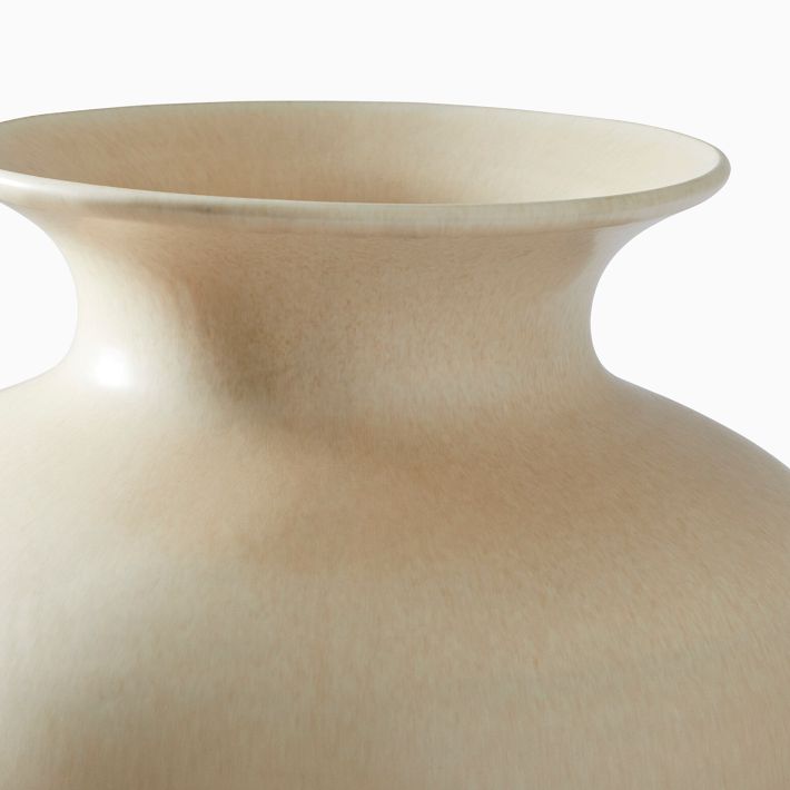 Contemporary vase - roche - calligaris - ceramic / yellow / beige