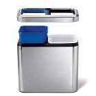 simplehuman 20L Dual Compartment Slim Open Can