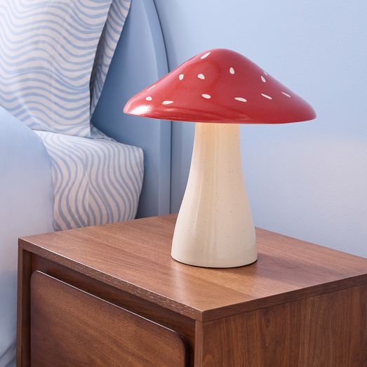 Mushroom Table Lamp Wood Inspired Mushroom Lamp Bedside 