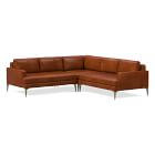 Andes Leather 3-Piece L-Shaped Sectional (94&quot;&ndash;105&quot;)