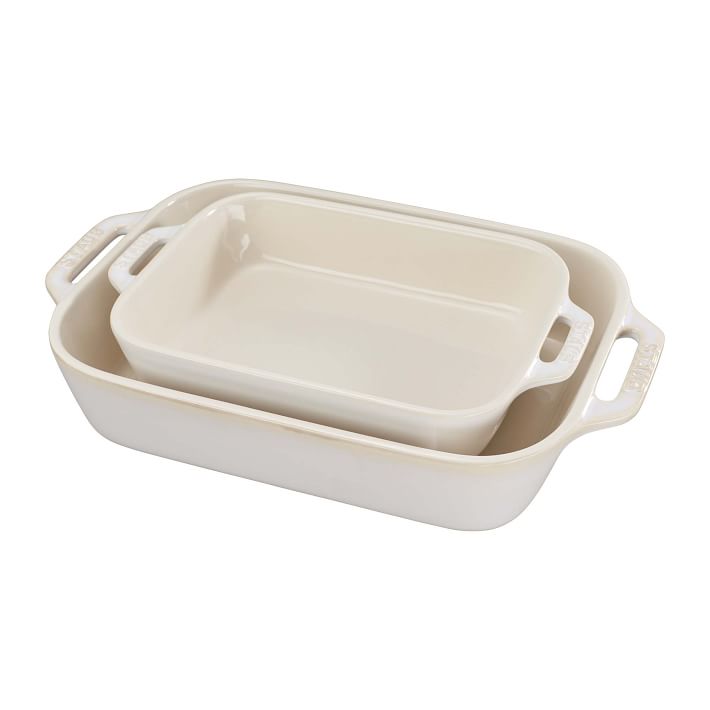 Staub Ceramic Bakeware Rustic Ivory 2 Piece