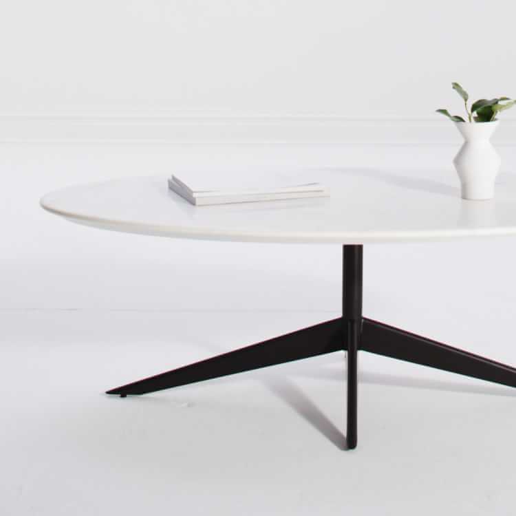 Marlow Oval Coffee Table Modern Living Room Furniture West Elm