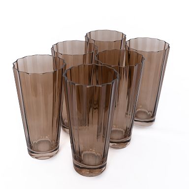 Brown drinking on sale glassware