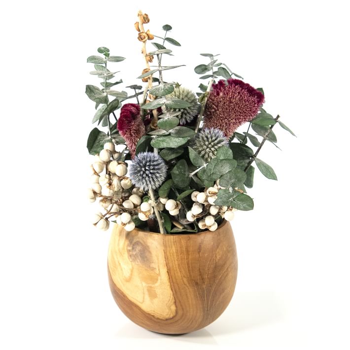 Dried Mauve Bouquet w/ Vase
