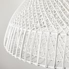 Wicker Dome 28&quot; Pendant (White) - Clearance