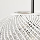 Wicker Dome 28&quot; Pendant (White) - Clearance