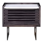 Nagle Cutout Mango Wood &amp; Marble Nightstand