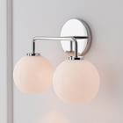 Sculptural 2-Light Globe Sconce - Milk