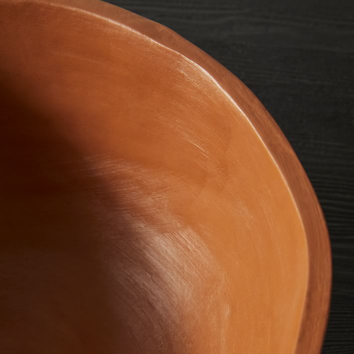 Terracotta artisanal decorative bowl