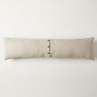 Cotton Linen &amp; Velvet Corners Oversized Lumbar Pillow Cover
