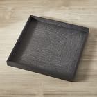 Modern Marquetry Wood Trays - Black