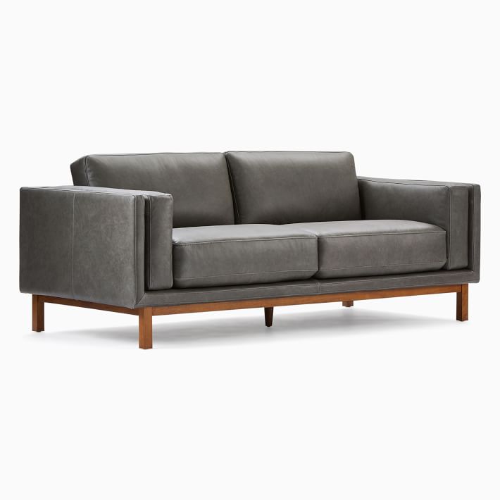 West elm dekalb leather sofa deals reviews