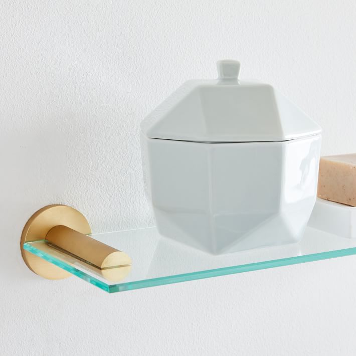 Glass bathroom shelf deals small