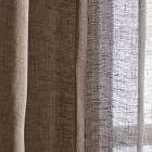 Sheer European Flax Linen Curtain - Mocha