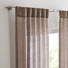 Sheer European Flax Linen Curtain - Mocha