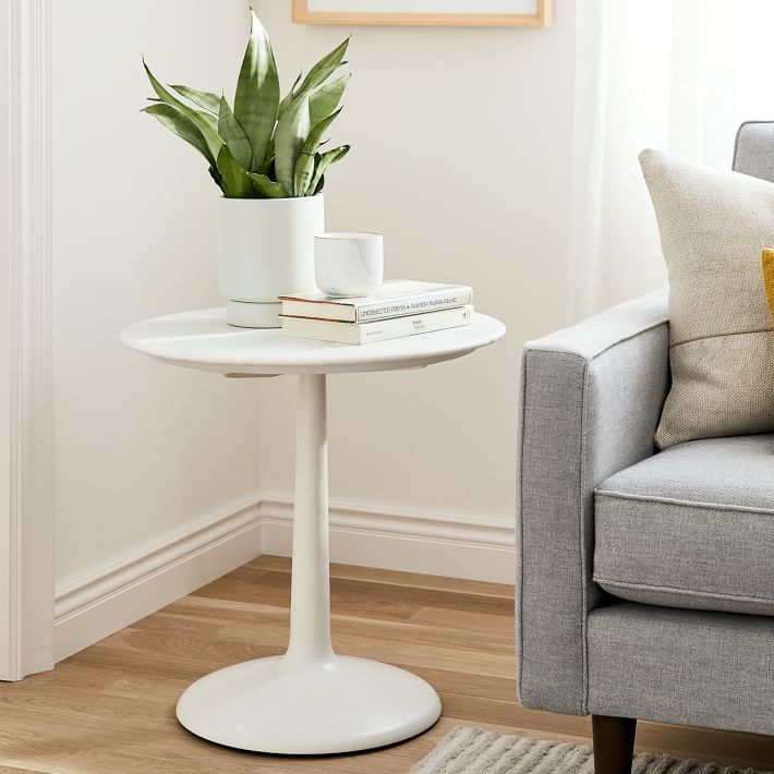 Liv Side Table - White Marble