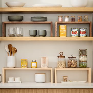 Wooden on sale kitchen shelves