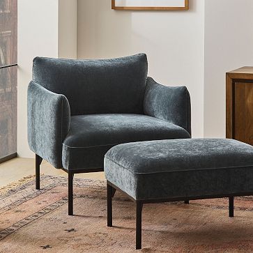 Penn Chair Ottoman Set West Elm