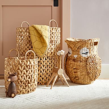 Vertical Lines Seagrass Baskets