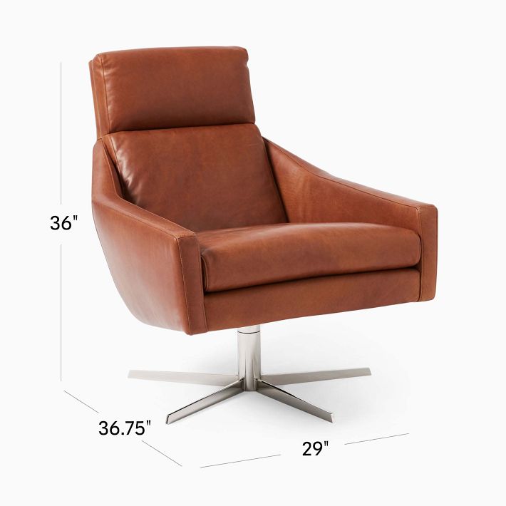 West elm discount leather accent chair