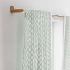 Cotton Canvas Stamped Dot Curtains (Set of 2) - Light Pool