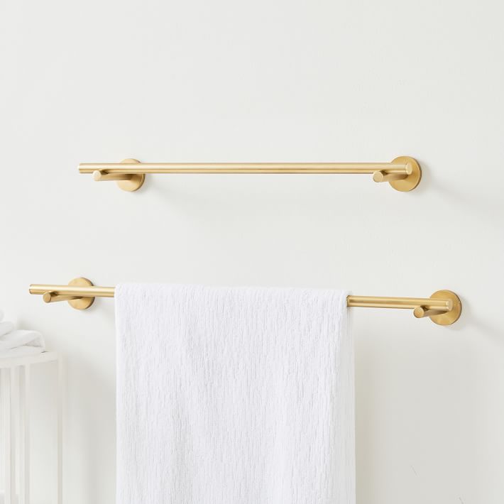 Modern Overhang Bath Hardware - Brass, Bathroom Hardware