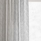 Cotton Canvas Fragmented Lines Curtains (Set of 2) - Black