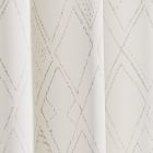 Cotton Canvas Hand-Drawn Diamond Curtains (Set of 2) - Stone Gray