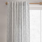 Cotton Canvas Fragmented Lines Curtains (Set of 2) - Black